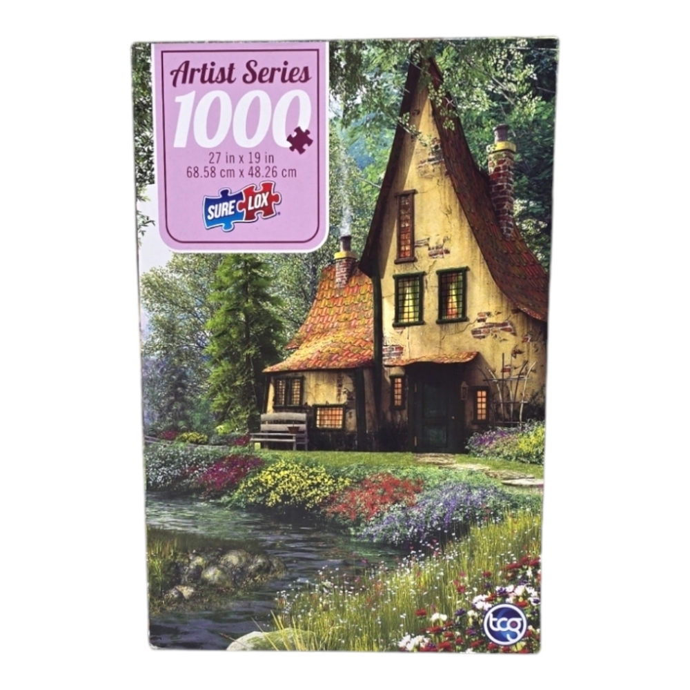 New Artist Series Jigsaw Puzzle Toadstool Cottage Home 1000 pc 27x19 Sure Lox